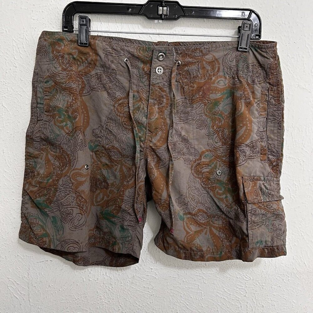 VTG Gramicci Shorts Women's 6 Belt‎ Loops  Climbing Hiking Tan Y2K Drawstrings